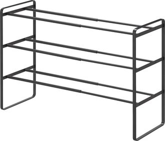 Yamazaki Tableware Estanter&iacute;a Para Zapatos Extensible Negra 3 Niveles