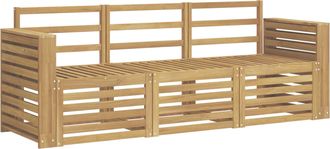 vidaXL Juegos De Sof&aacute;s 3 Uds. Blanco Madera De Acacia S&oacute;lida Vidaxl