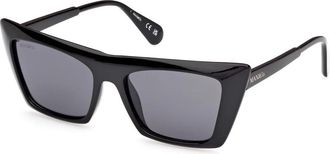 Max & Co. Stijlvolle Zonnebril Zwart Mo 0122 01A - Dames - Zonnebrillen - Zwart - 54 MM - Accessoires