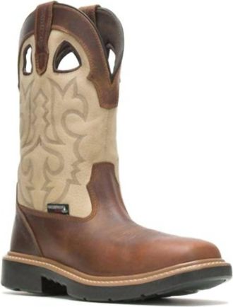 Wolverine Mens Rancher Waterproof Boots In Bone And Cognac