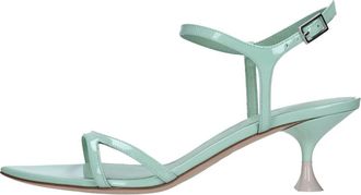 3Juin Coral Sandalen - Dames - Sandalen met hakken - Groen - 39 EU - Leer - Schoenen