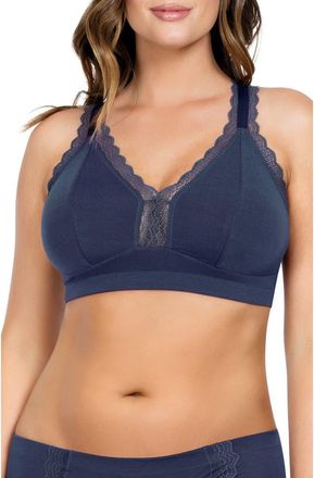 Affinitas Dalis Wire-Free Bralette in Navy at Nordstrom, Size 40