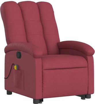 vidaXL Vidaxl - Sill&oacute;n Reclinable De Masaje Elevable Tela Rojo Tinto