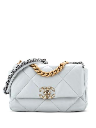 Chanel 19 Flap Bag Quilted Leather Medium crossbody bag - Grey