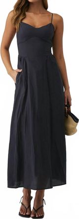 Show me your Mumu Allegra Midi Dress In Black