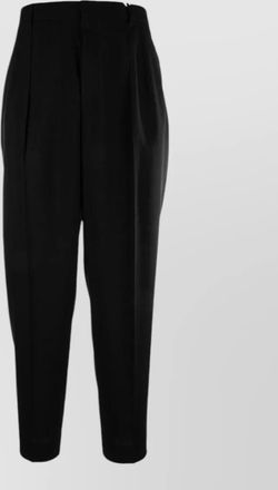 Cellar Door trousers button detail cropped length pleated