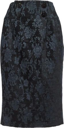 Emporio Armani floral jacquard pencil skirt - Black