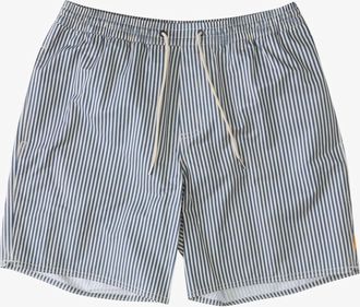 Quiksilver Mens Deck Stripe Volleys Shorts In Ensign Blue Deck Stripe