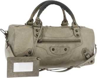 Balenciaga Pre-owned Shoulder Bags, female, Beige, Size: ONE SIZE Pre-owned Vintage Hand Bag