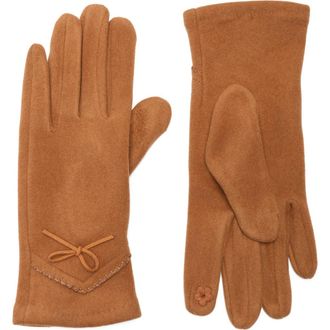 Ted Baker Bow Touchscreen Gloves in Brown at Nordstrom Rack