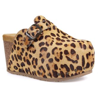 Zigi Soho Cuna Platform Clog in Leopard Calf Hair at Nordstrom, Size 10