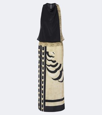 Sir. Sona printed silk maxi dress