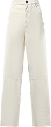 Pinko Pinko, Broeken, Dames, Wit, W26, Katoen, Wijde broek