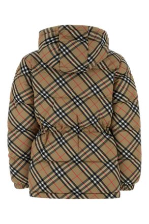 Burberry Womens Keswick Down Jacket Beige Polyester