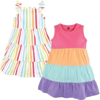 Hudson Baby 2Pk Dress in Rainbow Stripe at Nordstrom, Size 9-12M