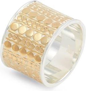 Anna Beck Classic Divided Band Ring in Two Tone at Nordstrom, Size 8