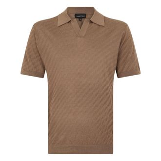 Emporio Armani Polo Shirts, male, Brown, Size: XL Polo Shirt