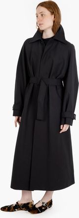 Semicouture Trench Beatrix fresco lana nero
