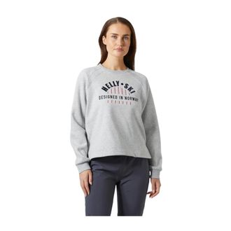 Helly Hansen Bliss Sweatshirt - Dames - Sweatshirts - Grijs - L - Katoen - Hoodies & sweatvesten