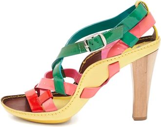 Celine Sandali in pelle con tacco 90mm - Verde