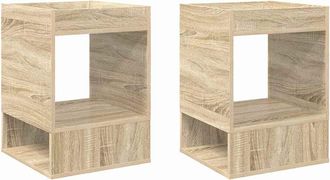 vidaXL Mesa Auxiliar 2 Uds. Roble Sonoma 40 X 40 X 56 Cm Vidaxl