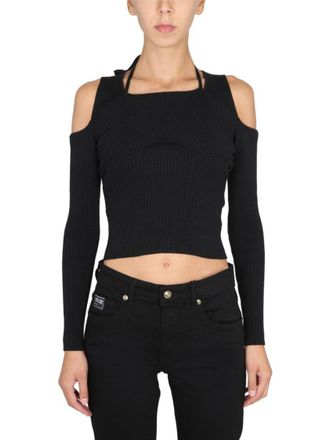 Versace Jeans Couture Fitted Ribbed Knit Top