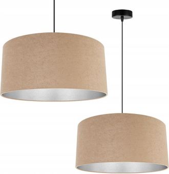 OEM L&aacute;mpara Colgante, L&aacute;mpara De Techo, Cromada, Pantalla De Terciopelo