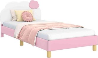 vidaXL Estructura De Cama Con Cabecera Rosa 80 X 200 Cm Pu Vidaxl