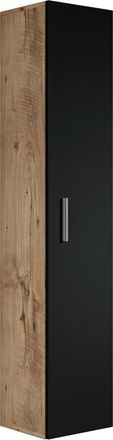 Badplaats Columna De Ba&ntilde;o Pluto 30 X 30 X 150 Cm - Roble Casta&ntilde;o Con Negro