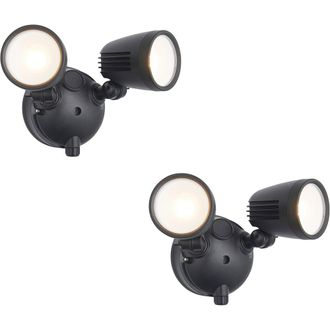 Loops 2 PACK Twin Light Outdoor Adjustable Spot Light - 2 x 10W CCT LED Module