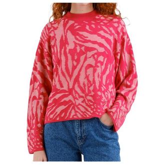 Dedicated Sweater Limhamn Animal Pullover f&uuml;r Damen | rot