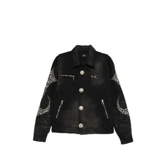 Thug Club Stud-embellished Denim Jacket