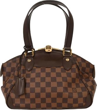 Louis Vuitton Verona Handbag Damier Brown Canvas Handbag (Pre-Owned)
