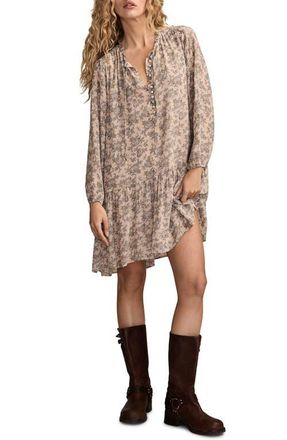 Lucky Brand Floral Long Sleeve Dress in Lilac Floral at Nordstrom, Size Medium