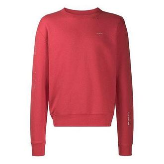 Off-white Arrow Pattern Printing Pullover Red OMBA025E19E300032091