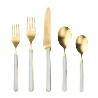Mepra Fantasia Ice Gold Flatware Set - 5 Pieces in Light Blue at Nordstrom