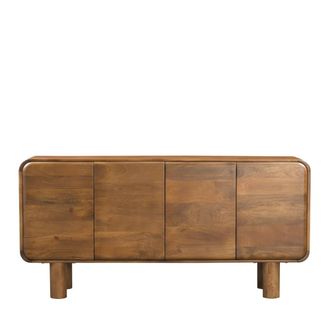 DRAWER Aparador de 4 puertas en madera maciza l160cm - madera oscura