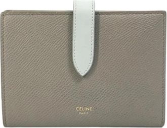 Celine Pre-owned Vintage Portemonnee - Dames - Vintage Accessoires - Grijs - ONE Size - Leer - Vintage