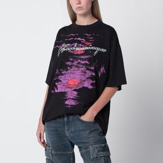 Balenciaga T-shirt Dream in jersey di cotone nera