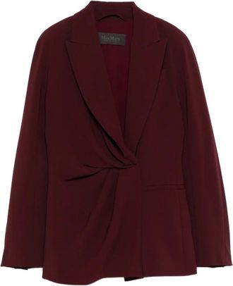 Max Mara Getailleerd jack met gedraaid detail en puntige revers - Rood