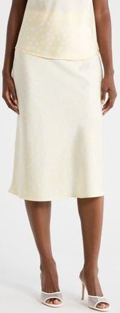 Renee C Polka Dot Midi Skirt in Butter at Nordstrom Rack, Size X-Small