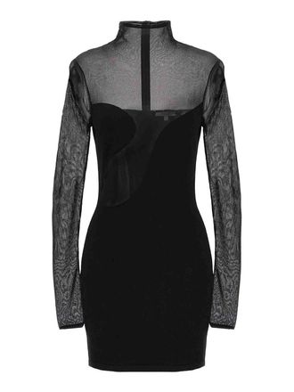 Nensi Dojaka Fitted Semisheer Dress