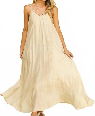 Pinch Design Textured Woven Maxi Dress In Oatmeal