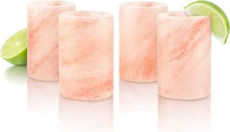 Final Touch Final Touch Himalayan Salt Tequila Shot Glasses, Set of 4, 1.5 oz Each
