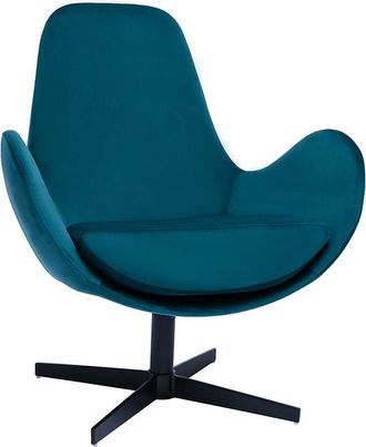 Miliboo Sill&oacute;n Terciopelo Azul Petr&oacute;leo Andy