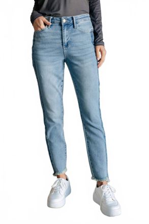 Judy Blue High Rise Side Panel Detail Slim Jeans In Medium Wash