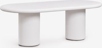 Sklum Mesa De Comedor Ovalada 220x100 Cm En Cemento Namara Sklum