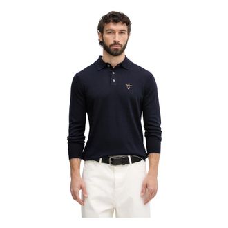 Aeronautica Round-neck Truien - Heren - Ronde hals truien - Blauw - 2XL - Wol - Truien & Vesten