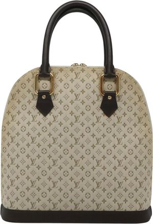 Louis Vuitton Alma Khaki Canvas Handbag (Pre-Owned)