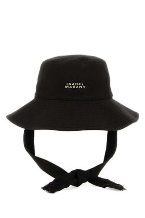Isabel Marant Black Logo Bucket Hat
